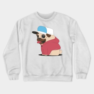 Hippy Pug Crewneck Sweatshirt